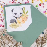 Zaproszenia na Urodziny dla dziecka z pandą - Little Panda